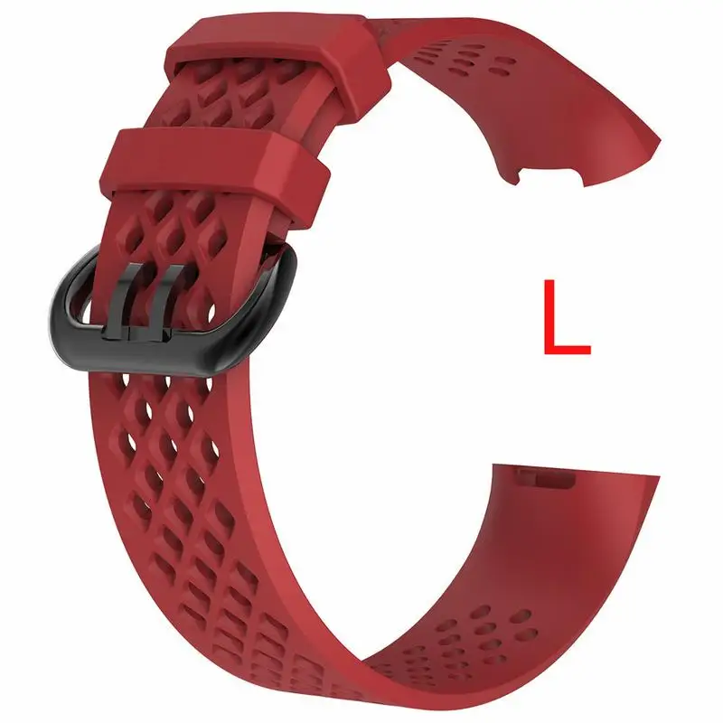 Силиконовый спортивный сменный ремешок для наручных часов Fitbit Charge 3 Charge3 смарт