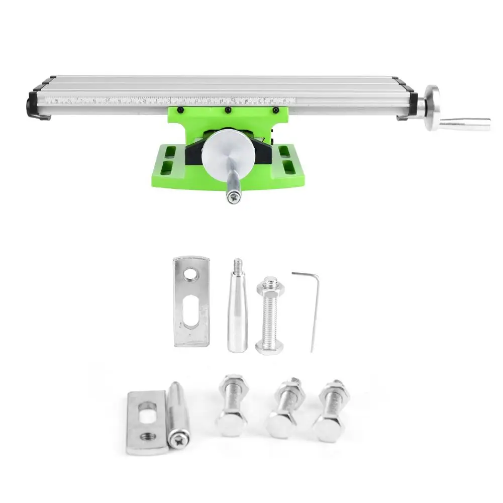 

Mini Multifunctional Cross Bench Drill Vise Adjustable XY Slide Worktable Milling Working Table