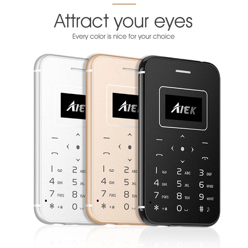 AIEK X8 ультра тонкий телефон с отделением для кредитных карт фонарь карманный