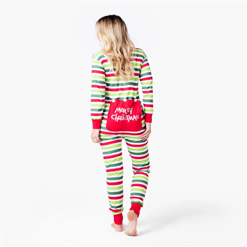 CANIS/семейный Рождественский Костюм Пижама, комплект одежды в полоску, ночное белье цельное ночное белье, детские комбинезоны для взрослых