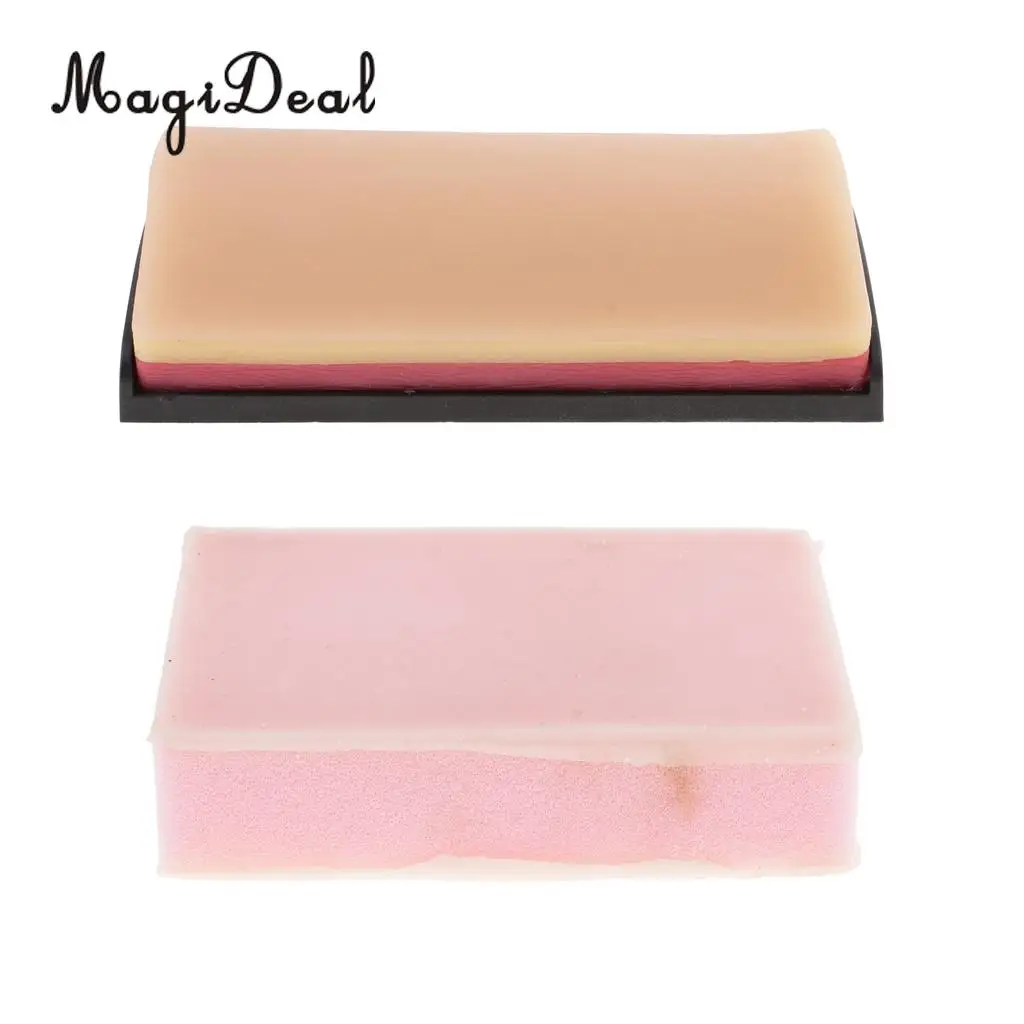 

2 Sets Human 3 & 2 Layers Skin Suture Pads Suturing Repeated Practice Kits Medical Teaching Lab Supplies