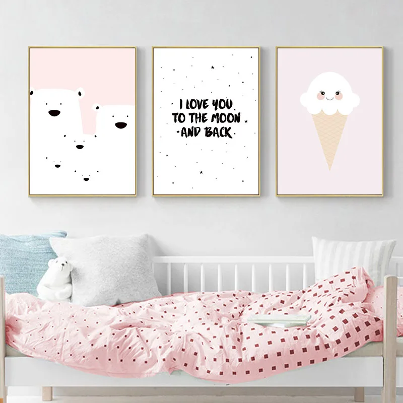 baby girl nursery canvas