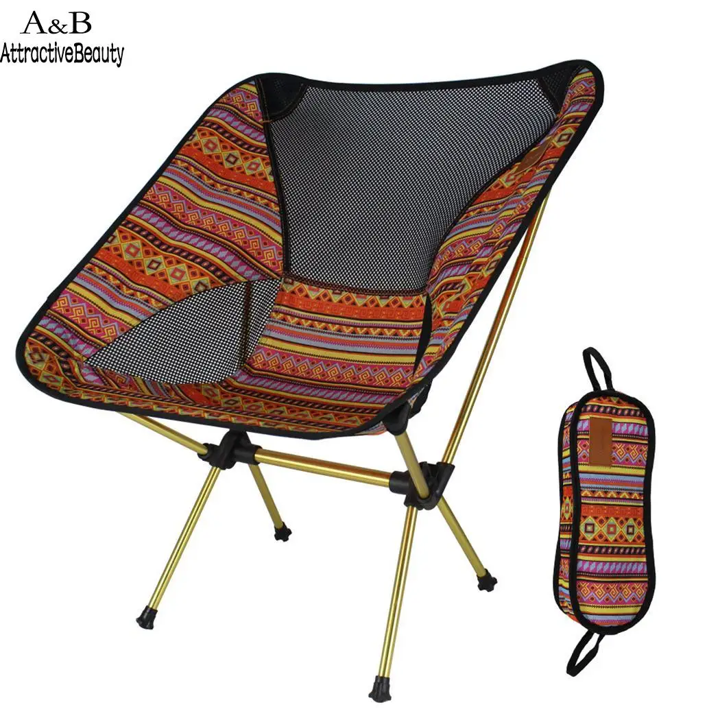

Durable Strong Portable Print Folding Chair Outdoor 150kg Chair Outdoor, Home Green, Red, Yellow, Pink