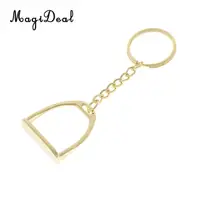 Lightweight Zinc Alloy English Horse Riding Equestrian Sports Stirrup Key Chain Holder 1
