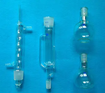 

150ml,Glass Soxhlet Extractor,Allihn Condenser,Two Flat Bottom Flask,Labware