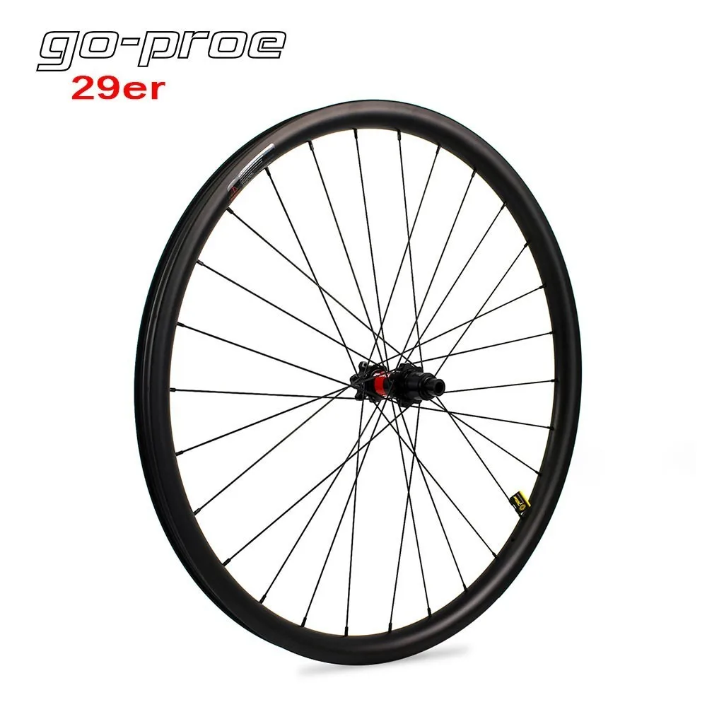 Sale Super Light Weight 355g 29er MTB Rim Mountain Bike Carbon Wheel Tubeless Ready XC Wheelset Hookless With  DT Swiss 240 Hub 2