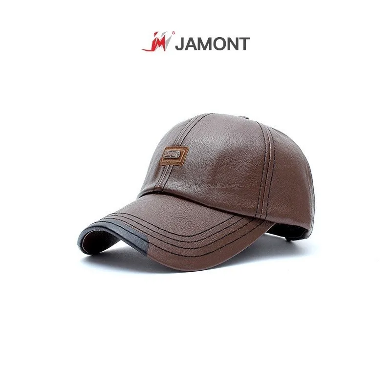 Мужские зимние кожаные бейсболки Jamont Gorras Planas Снэпбэк Кепка осенняя кожаная кепка