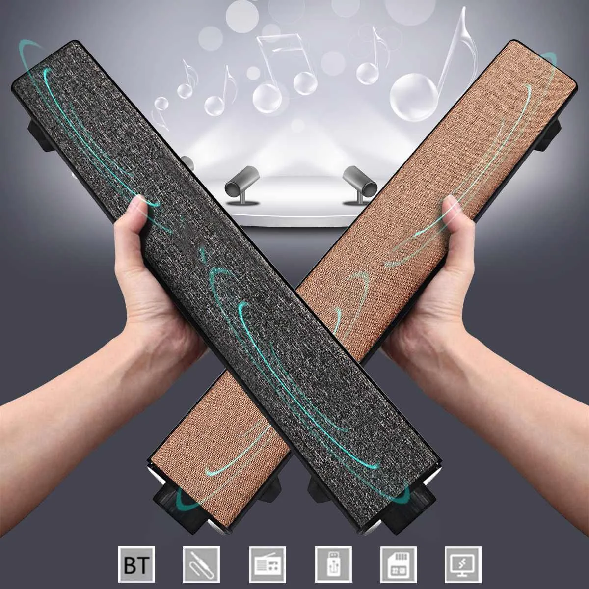 Home Theater 50W bluetooth Soundbar TV AUX Optic bluetooth Soundbar Speakers Soundbar with Subwoofer Speaker for TV with Remove
