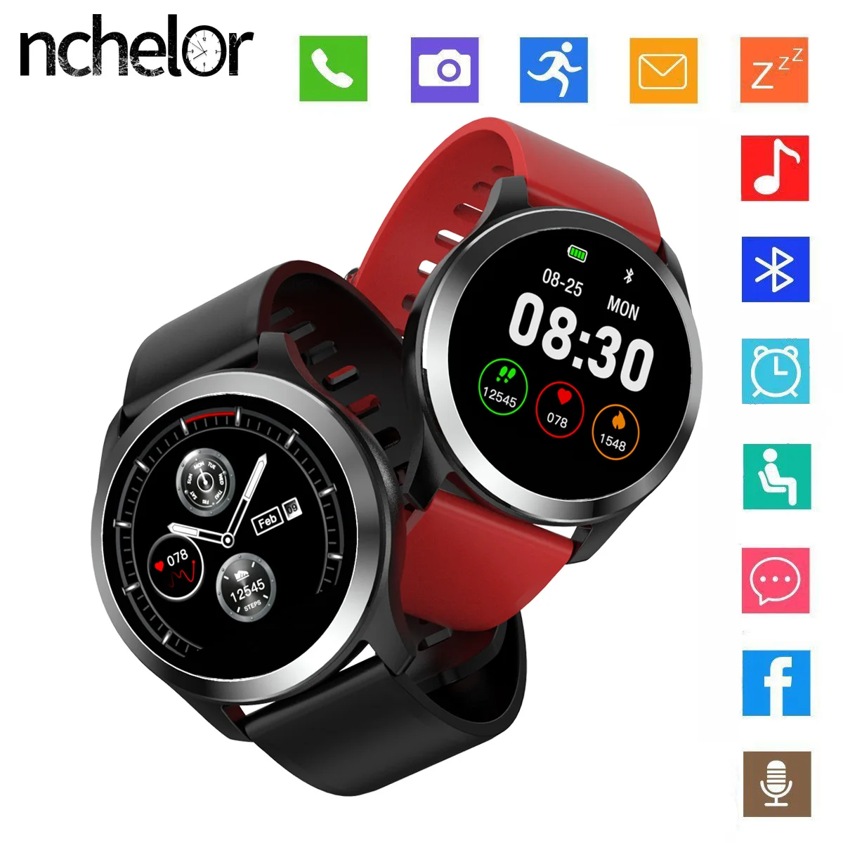 

2019 NEW Smart Watch for Men ECG Blood Pressure Heart Rate Detection Business Watches IP67 Waterproof Bluetooth Smart Wristwatch