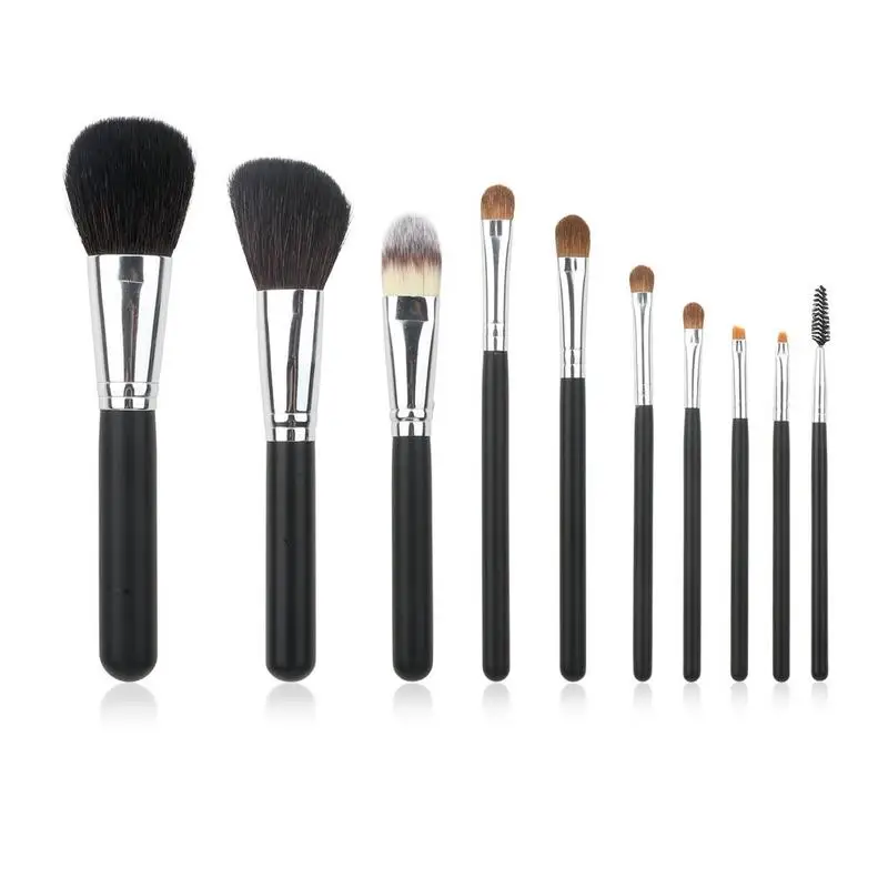 

10 PCS Makeup Brushes Sets - Advanced Wool Makeup Tools For Foundation Blush Gloss Eye Shadow Lip Makeup