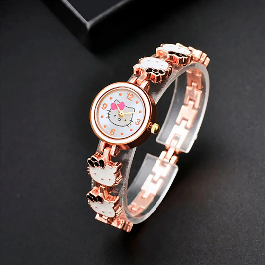 

Fashion Watch 2018 Cuff Bangle Watch Cartoon Cat Lady Wristwatch Hook Buckle Clock Women Elegant Dess Luxury Wristwatches