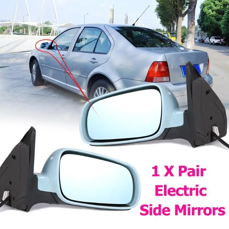 

VODOOL 2Pcs Left Right Car Electric Wing Side Door Mirror Auto Exterior Reversing Rearview Mirror For VW Golf Bora MK4 1998-2005