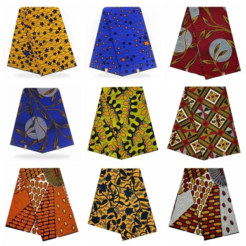 

High Quality Wax Print Fabric Hojilou African Print Fabric For Sewing Dress Pagne Africain 2019 New tissus 100% Cotton