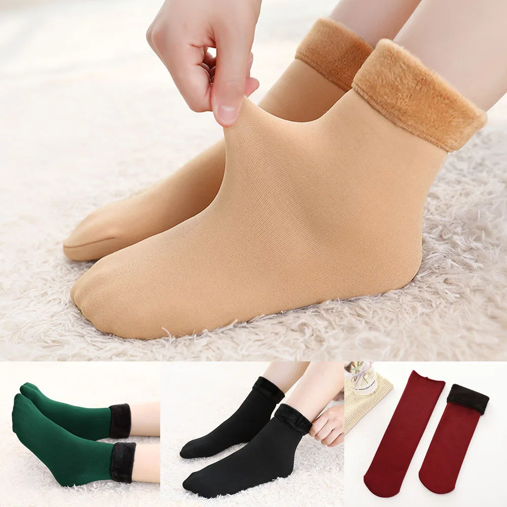 1pair Mens Women Thicken Thermal Wool Cashmere Casual Winter Floor Warm Socks 1pair Mens Women Thicken Thermal Wool Cashmere Casual Winter Floor Warm Socks
