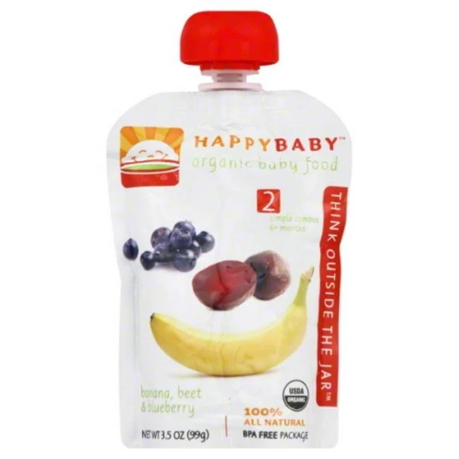 HAPPY BABY STAGE2 BNNA BEETS BLBRRY ORG-3.5 OZ -Pack of 16 | Мать и ребенок