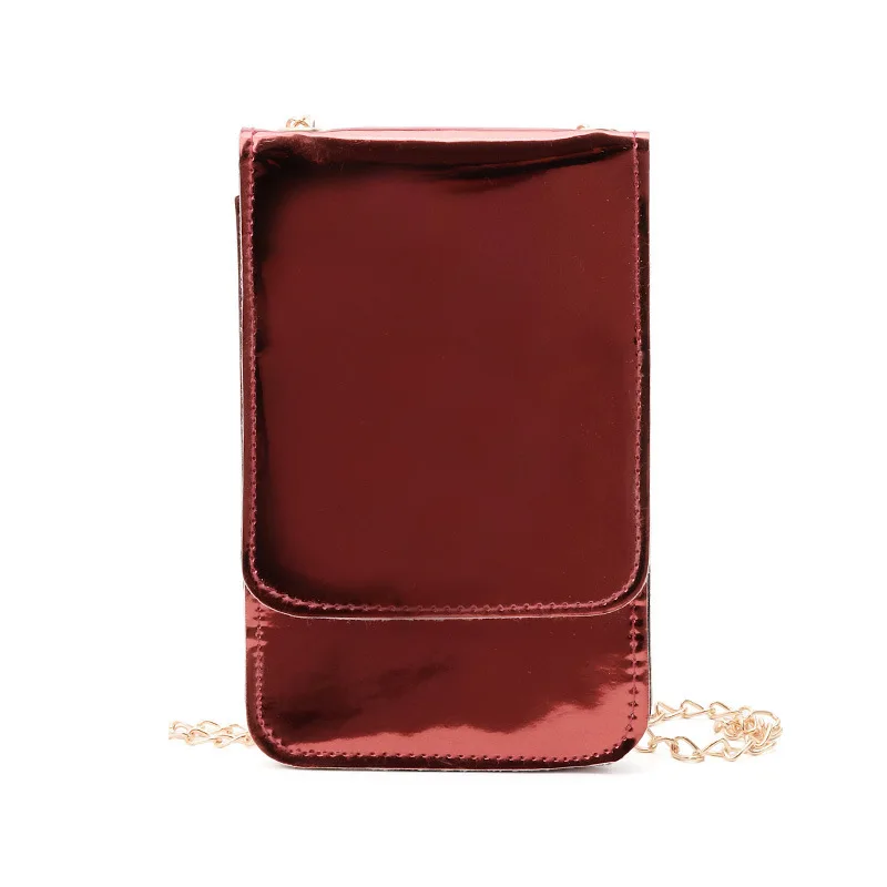 

2019 New Fashion Small Square Bag Transparent Touch Screen Mobile Phone Package Mirror Laser Shoulder Crossbody Bags For Women