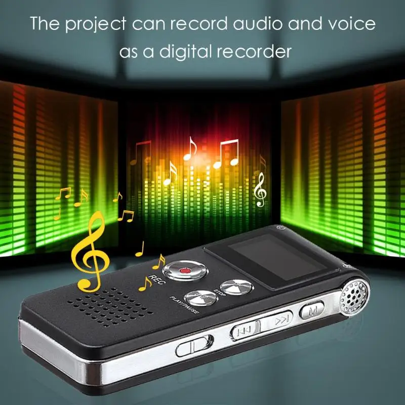 SK012 Запись голоса камер Мгновенной Печати Mini 8 GB цифровой звук Регистраторы MP3 плеер w/Mic