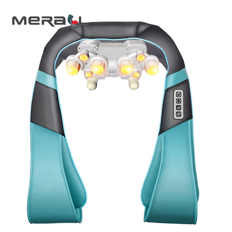 

Massager Electric For Back Neck Relaxation Health Physiotherapy Pink Heated Kneading Car/Home Beauty Massage Stimulator Machine