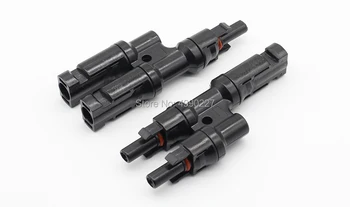 

500 Pairs 2T Branch T type solar connector Male & Female Solar Energy Adapter for solar PV Cable parallel system