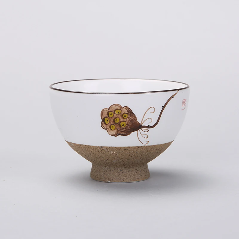 Billige 2 teile los 50 ml Vintage Teetassen Hand Bemalt Keramik Keramik Becher Büro Tee Zeremonie Master Kleine Tee Schalen Drink Kunst tassen