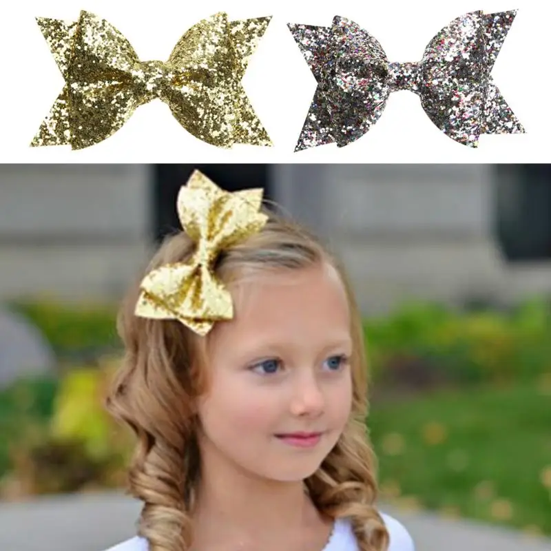 Mini Little Girls Hair Bows Clips Kids Children Beautiful Bowknot Hair
