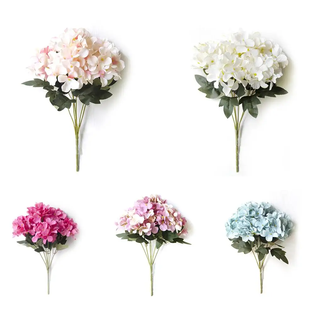 

Single European Style Artificial Flower Bouquet 6-branch Scottish Hydrangea Fake Simulative Pot Plant Home Decoration
