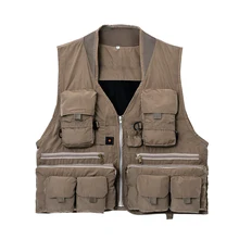 Быстросохнущий охотничий жилет для ловли нахлыстом летняя дышащая рыболовная многокарманная куртка с сетчатой подкладкой для рыболовов