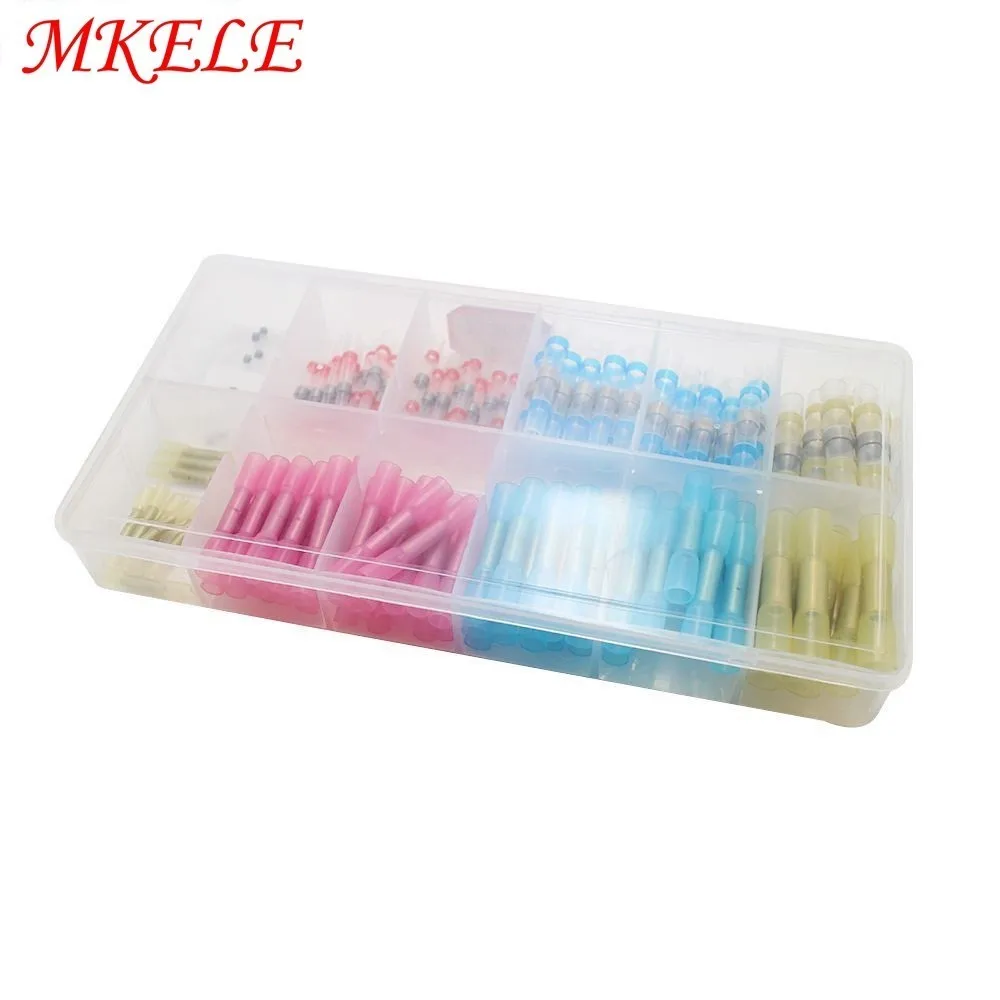 

Heat Shrink Butt Connectors 160pcs/Box GP-H006 Assorted Insulated Electrical Wire Solder Sleeve makerele