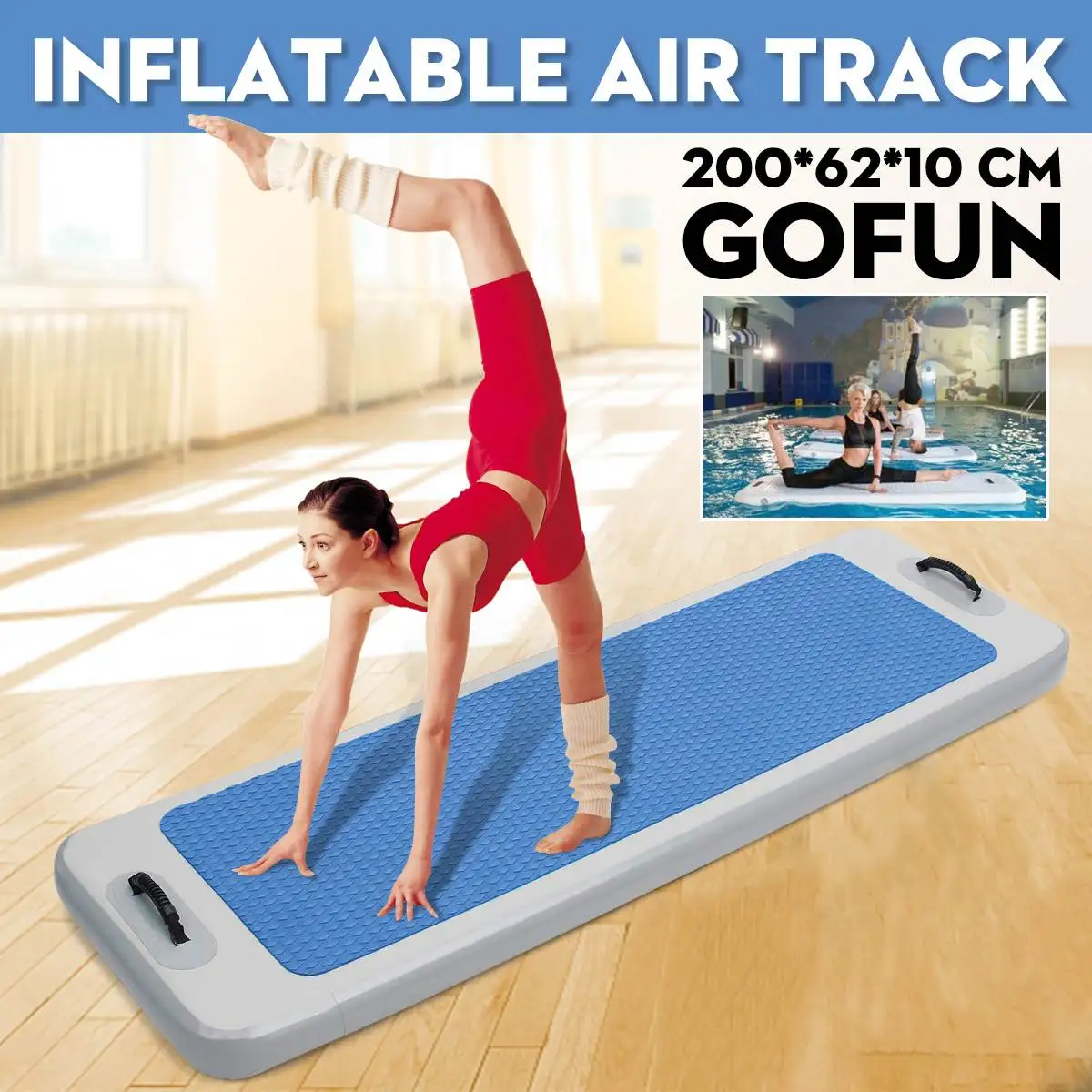 

NEW Inflatable Floating Yoga Mat Air Tumbling Track For Gymnastics DWFPaddle Boards Yoga Air Mattress Mat With Air Pump