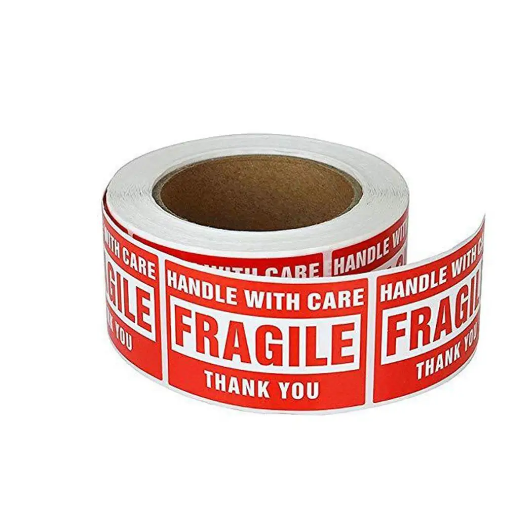 

Self Adhesive Paper Fragile Letter Stickers Parcel 500 Pcs/Roll Home, Store, etc Fashion Postage Labels Brown
