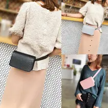 Vintage Women PU Leather Alligator Waist Bag Portable Casual Female Waist Pack Travel Belt Wallets Ladies Fanny Bags