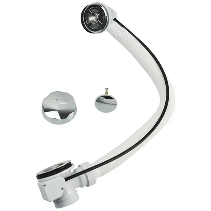 

High quality special pop-up bath waste with overflow bathroom kit round chrome spray bath tube plastic bathtub drain
