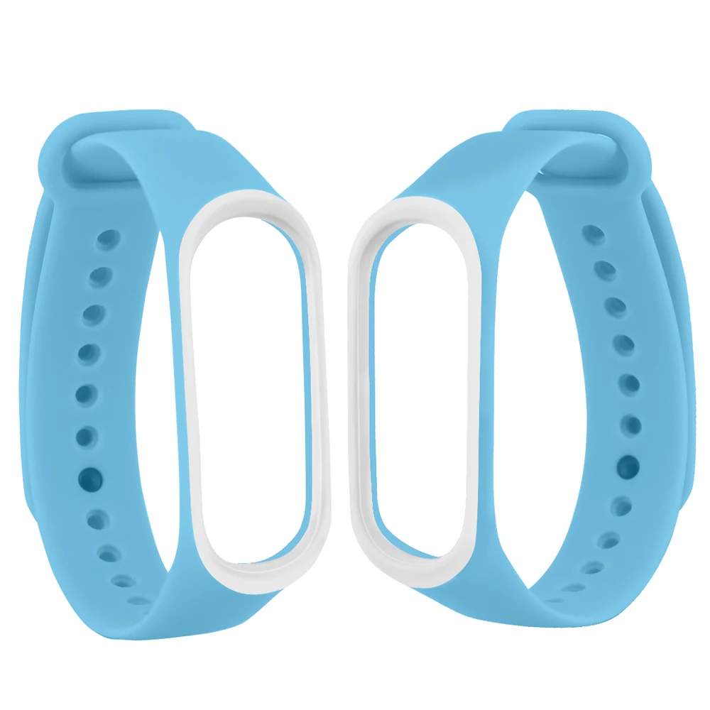 Ремешок для смарт часов Xiaomi Mi Band 4 3 Двухцветный силиконовый ремешок