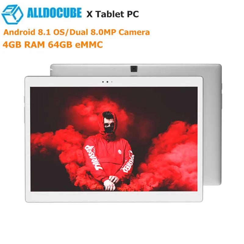 

ALLDOCUBE X Tablet PC 10.5 inch Android 8.1 MTK 8176 Hexa Core 1.7GHz 4GB RAM 64GB eMMC 8.0MP Front Camera Fingerprint Sensor