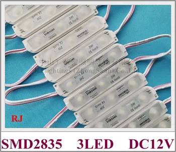 

with lens LED light module injection LED module DC12V 78mm*18mm*9mm SMD 2835 3 LED 2W 200lm CE Double-sided PCB super quality
