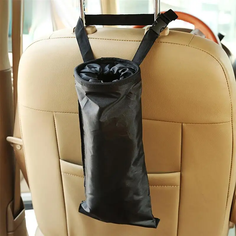 

Elastic Durable Adjustable Oxford Fabric Car Vehicle Headrest Back Seat Garbage Bag Trash Bag For Office