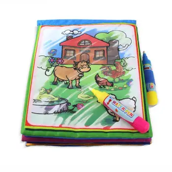 

Children Magic Water Drawing Book With Magic Pen Kid Animals Doodle Painting Water Cloth Children Early Learning Educational Toy