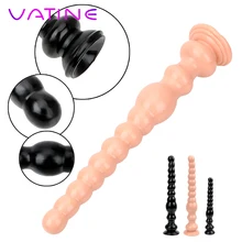 VATINE With Suction Cup Butt Plug Masturbation Sex Toys For Woman And Men Large Dildo Prostata Massage Anus Backyard Beads