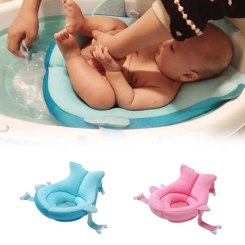 

Newborn Baby Bath Bed Cushion Bathing Lying Non-slip Mat Sponge Suspension Pads Bathtub Nets Universal Can Sit And Lay Non-slip