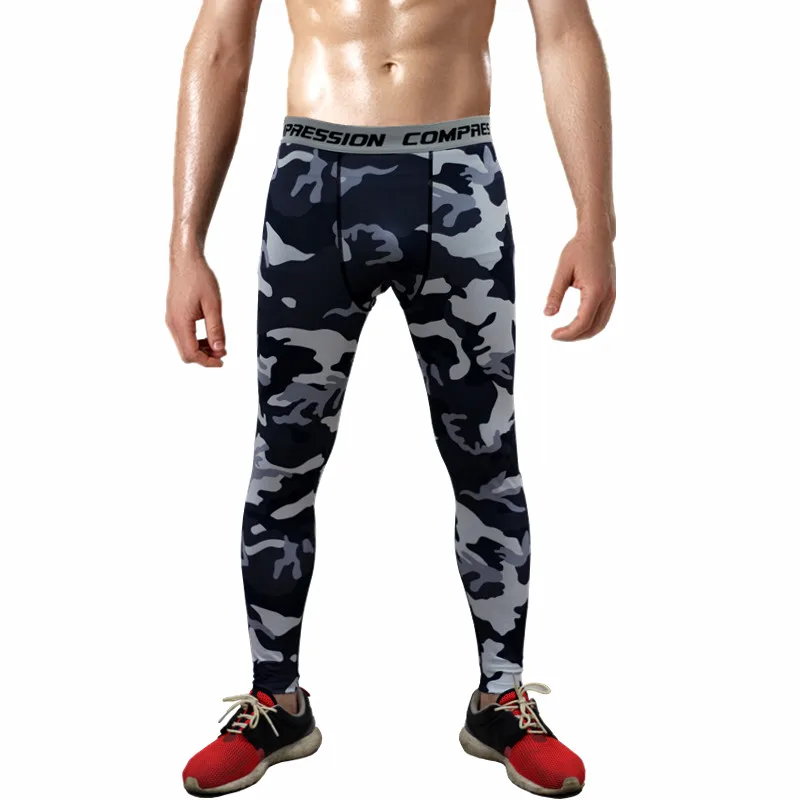 Mens Compression Pants 2019 New Crossfit Tights Men Bodybuilding Pants Trousers Camouflage Joggers