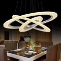 Moderne anhänger lichter für wohnzimmer esszimmer 3/2/1 Kreis Ringe acryl aluminium körper LED Beleuchtung decke Lampe leuchten|Pendelleuchten| -
