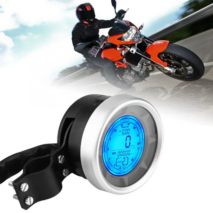 

Motorcycle Multi-functional LCD Meter Tachometer Speedometer Odometer Overspeed Warning motorcycle accessories