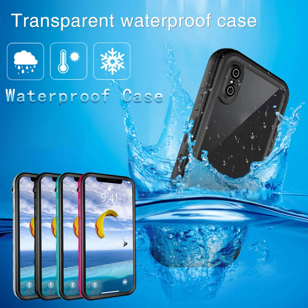

Transparent waterproof case For iPhone X XS XSMAX 6 6s 7 8 Case Full Protect Underwater Diving Anti-knock Dry Pouch Cover Fundas
