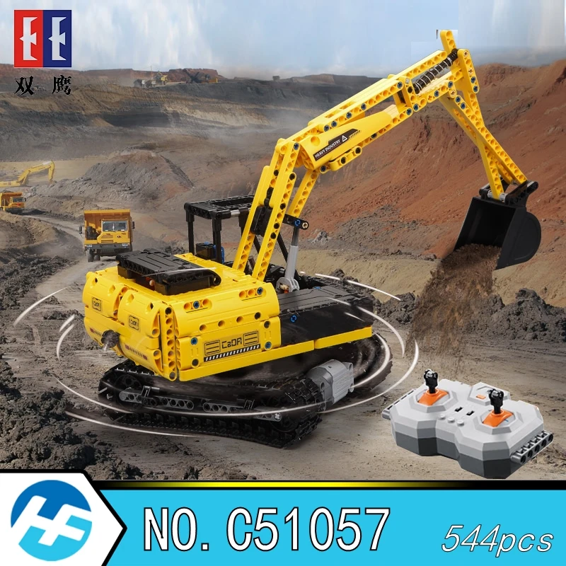 

Crawler excavators remote control Building Blocks Bricks Compatible with legoinset Technic series lithium battery Cada C51057