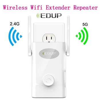 

EDUP AC1200Mbps Dual Band 2.4G 5G Signal Booster WiFi Repeater Extender Range Wi-Fi Network adapter Wireless Repeater WPS AC2935