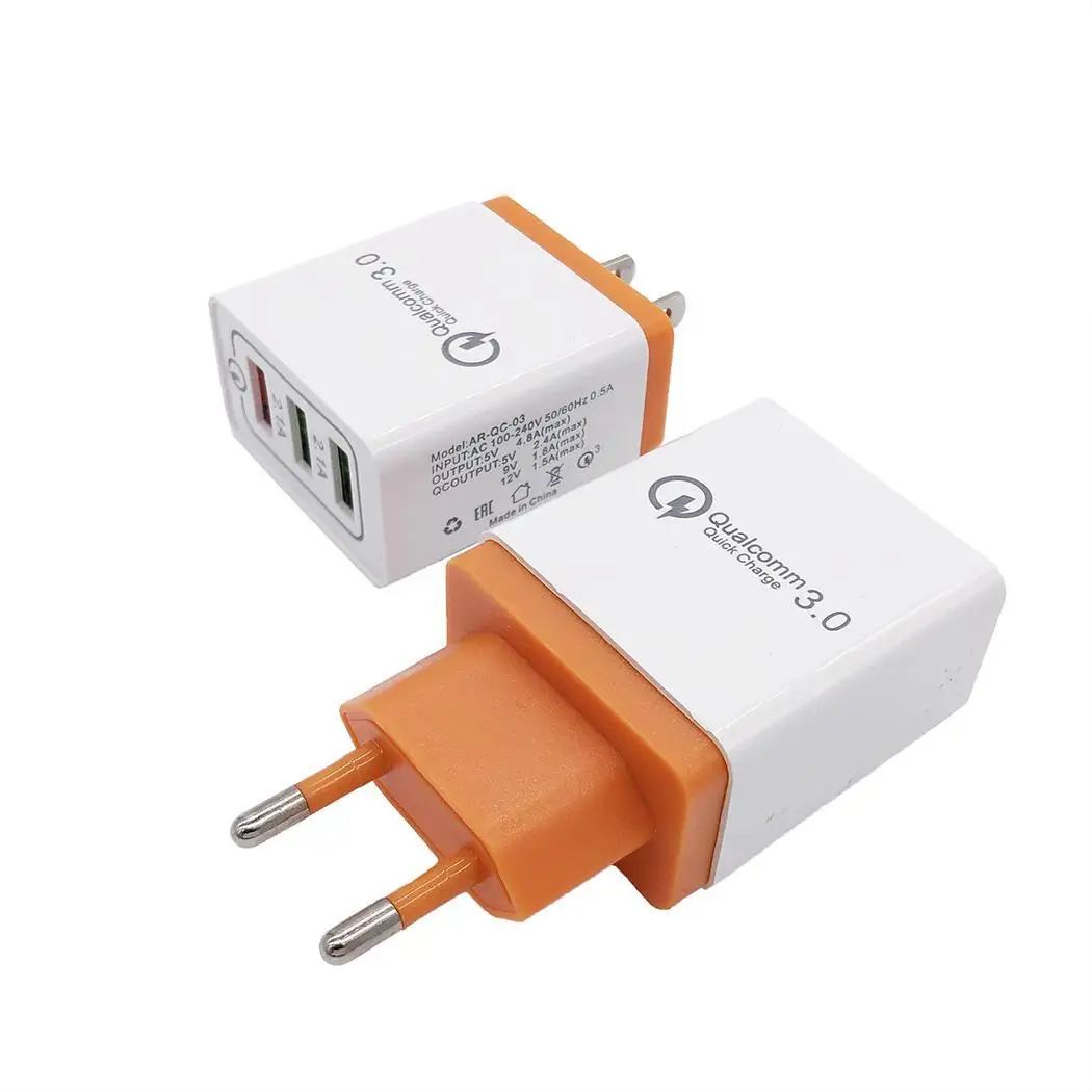 3 порты 0 USB Quick Charge Travel Adapter портативный и легкий стены зарядное устройство для