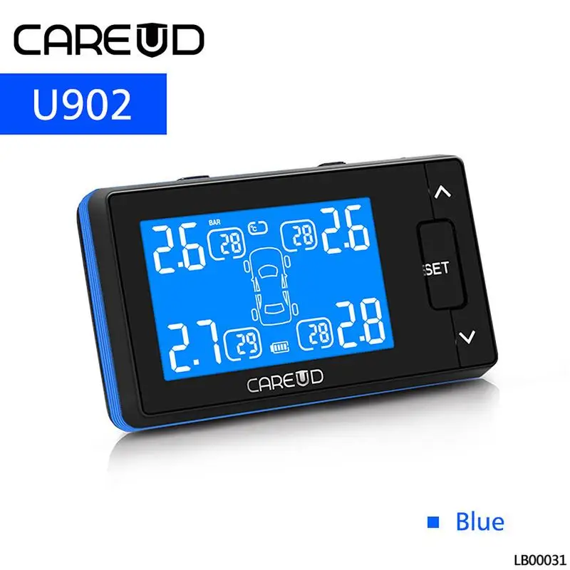 Car Tire Pressure Monitoring System Automatic Alarm Wireless TPMS 4 External Internal Sensor Tire Temperature Monitoring U902L