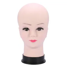 Манекен из ПВХ голова модель женский парик делая манекен для шляп с базой наращивание ресниц практика траминга лысая голова модель