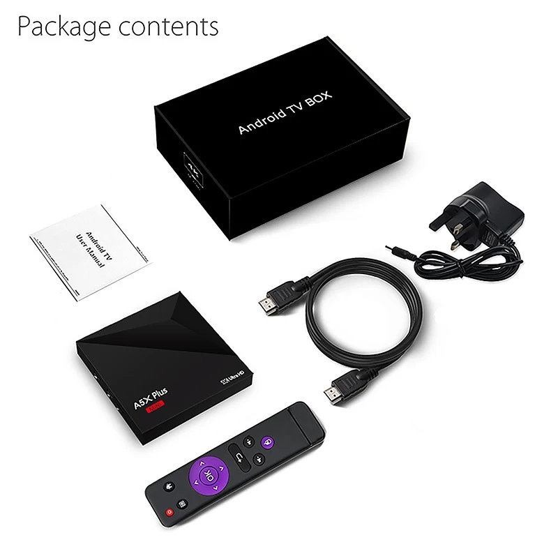 

LEORY A5X Plus Smart TV BOX 2GB 16GB EU Android 7.1 RK3328 2.4G 4K Quad Core VP9 WIFI 100M LAN HD 2.0 Set Top box Media Player
