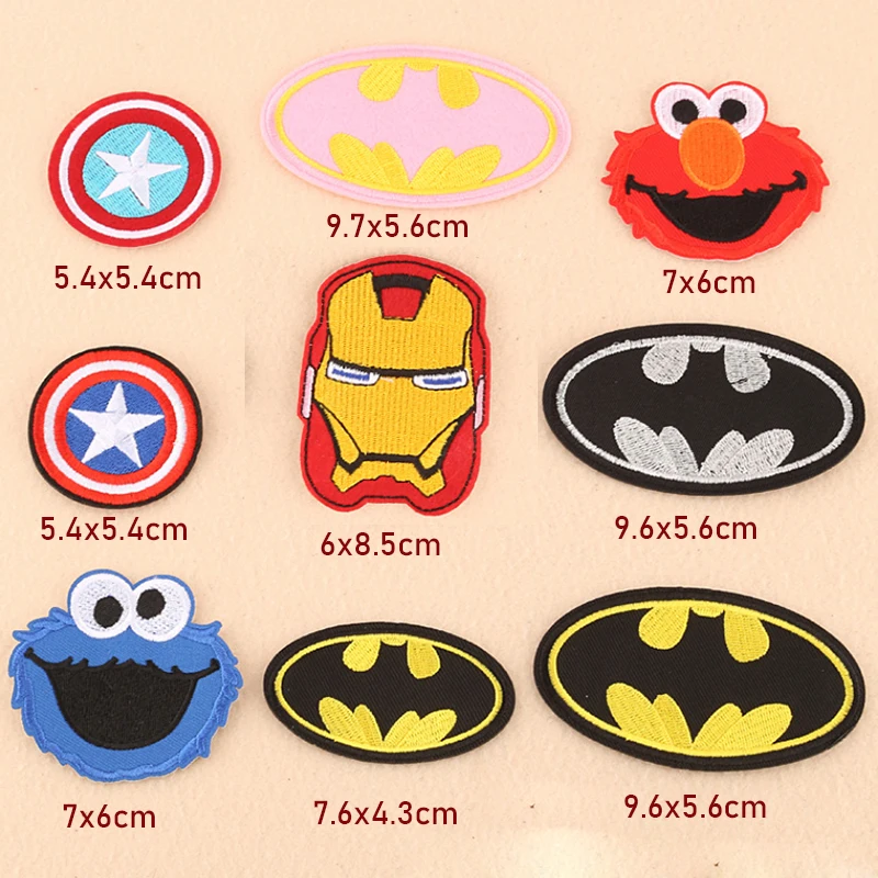 

New Batman embroidery cloth with American captain's clothing accessories, animation clothes Patch Badge